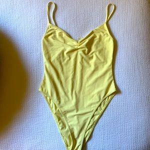 Pretty yellow one piece swimsuit